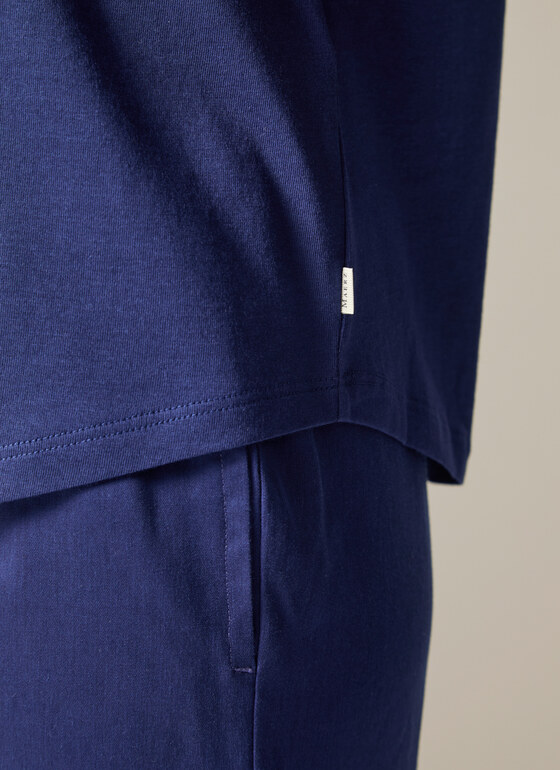 Shirt Polohemd Mystic Blue Frontansicht