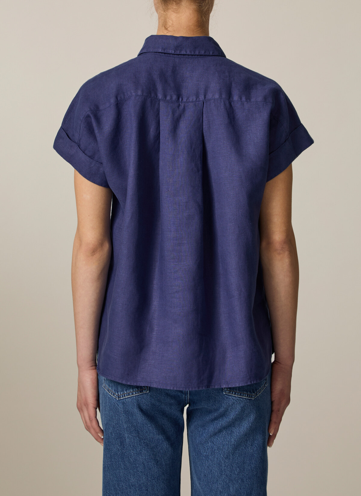 Shirt Polohemd 1/1 Arm, Mystic Blue Rückansicht