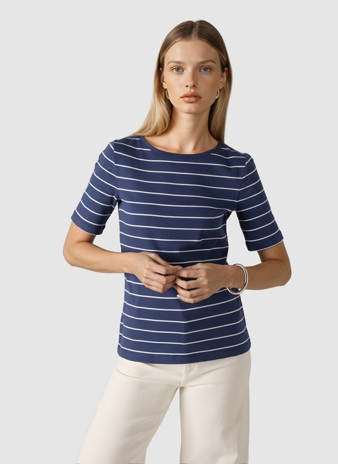T-Shirt Rundhals 1/2 Arm width=
