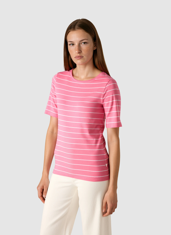 T-Shirt Rundhals 1/2 Arm Chateau Rose Frontansicht