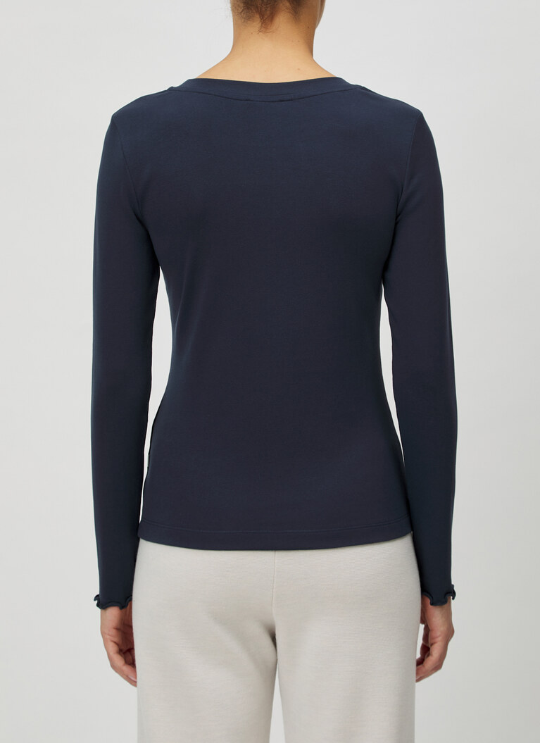 Longsleeve 1/1 Arm, Navy Rückansicht