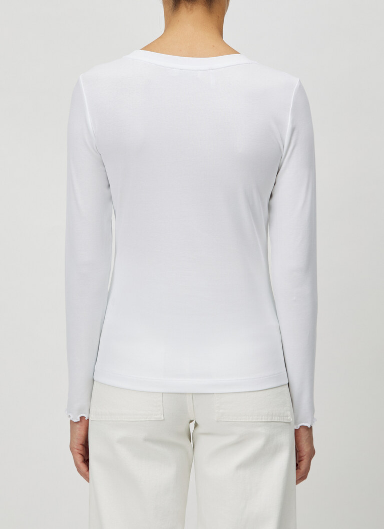 Longsleeve 1/1 Arm, Pure White Rückansicht