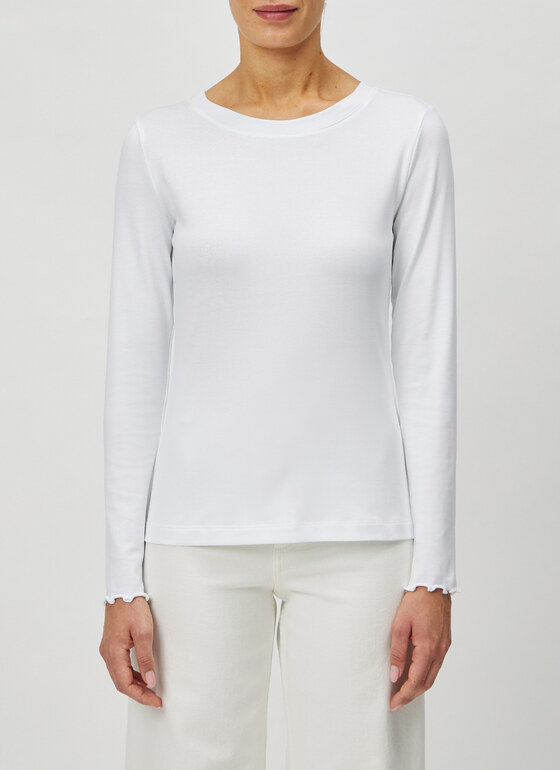 Longsleeve 1/1 Arm Pure White Frontansicht