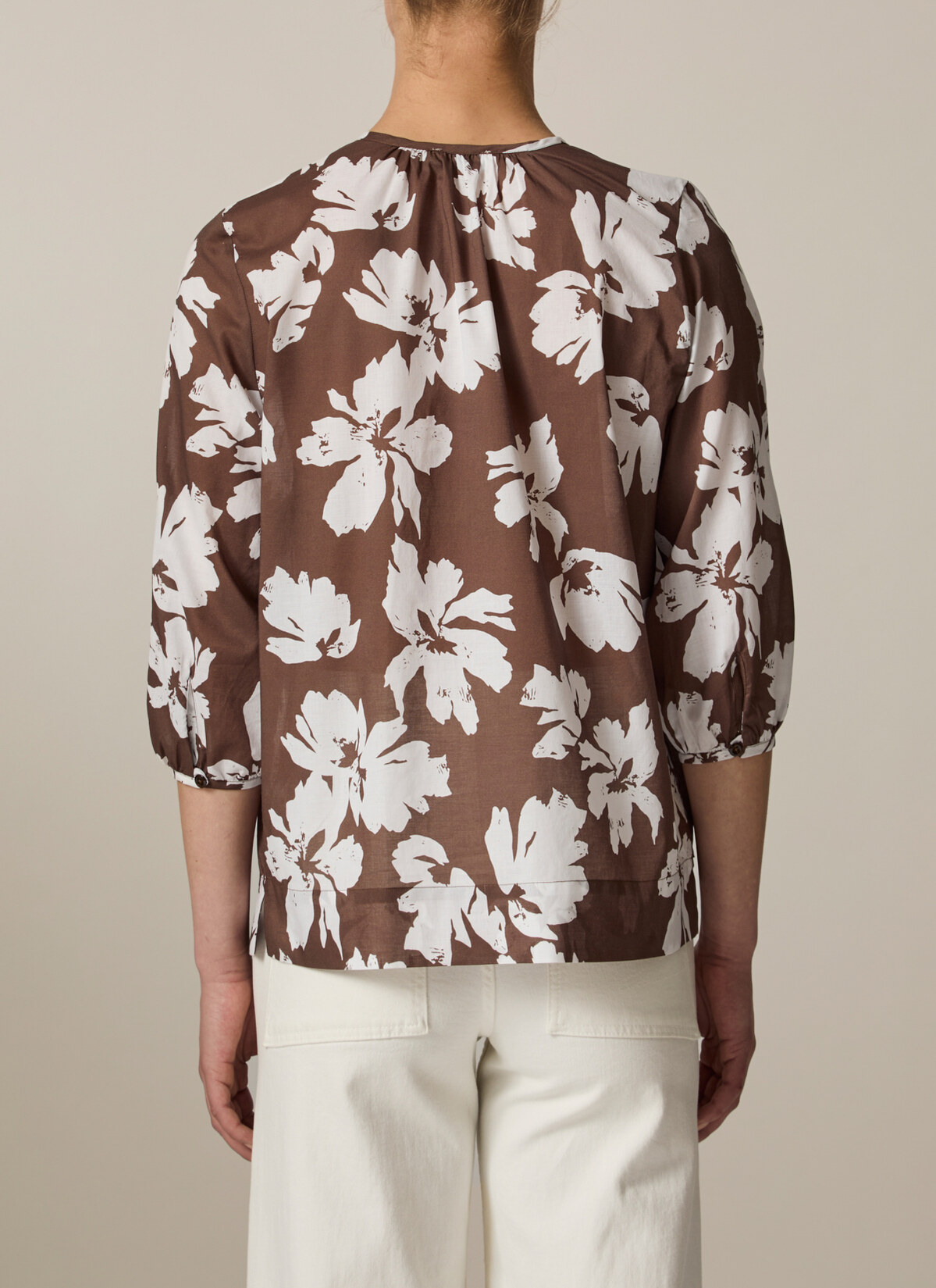 Bluse 3/4 Arm, Dark Chocolate Rückansicht