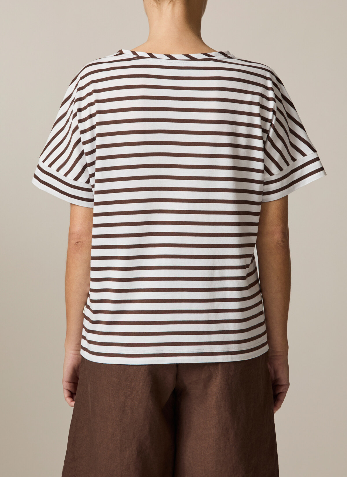 T-Shirt Rundhals 1/2 Arm, Dark Chocolate Rückansicht