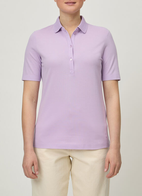Shirt Polohemd, Knopf 1/2 Arm Soft Lavender Frontansicht