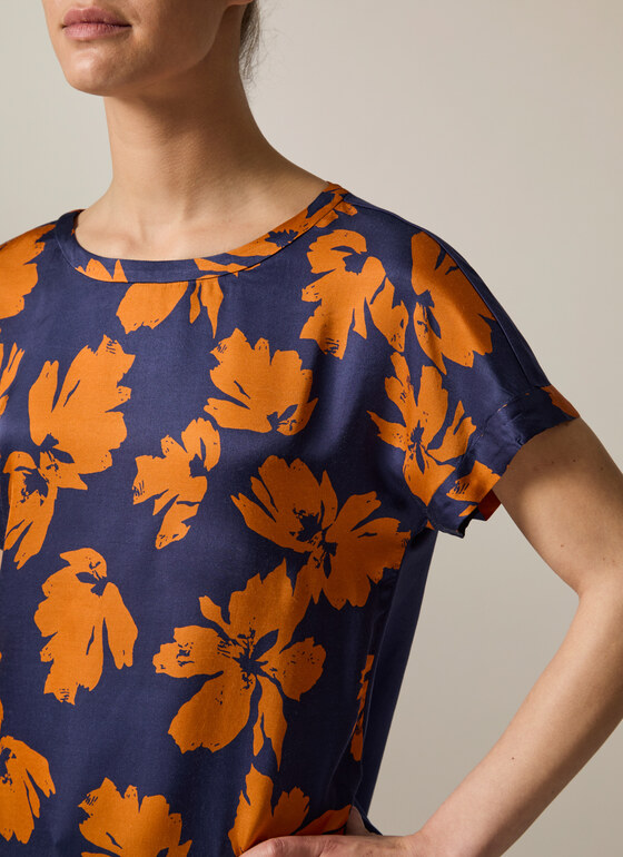 Bluse o. Arm Mystic Blue Frontansicht