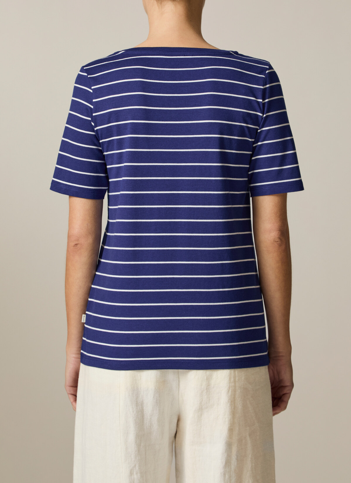 T-Shirt V-Neck 1/2 Arm, Mystic Blue Rückansicht
