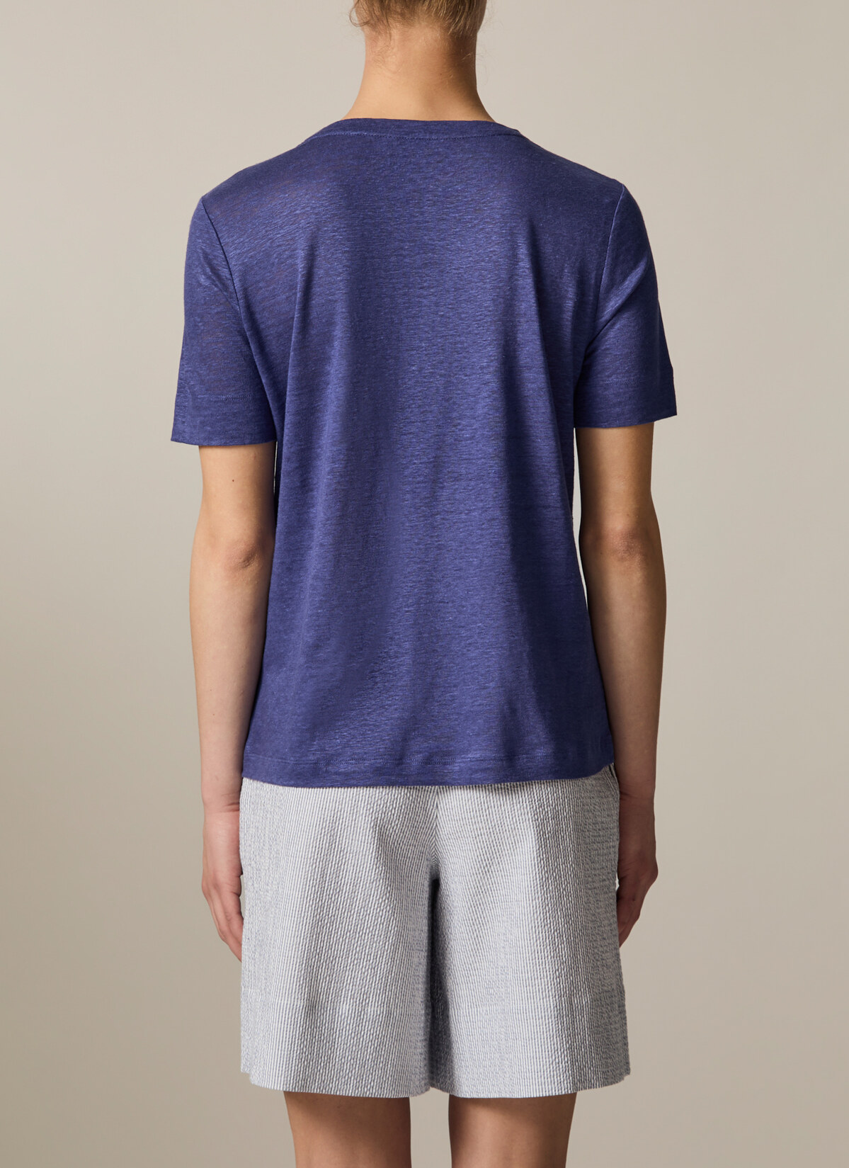 T-Shirt Rundhals 1/2 Arm, Mystic Blue Rückansicht