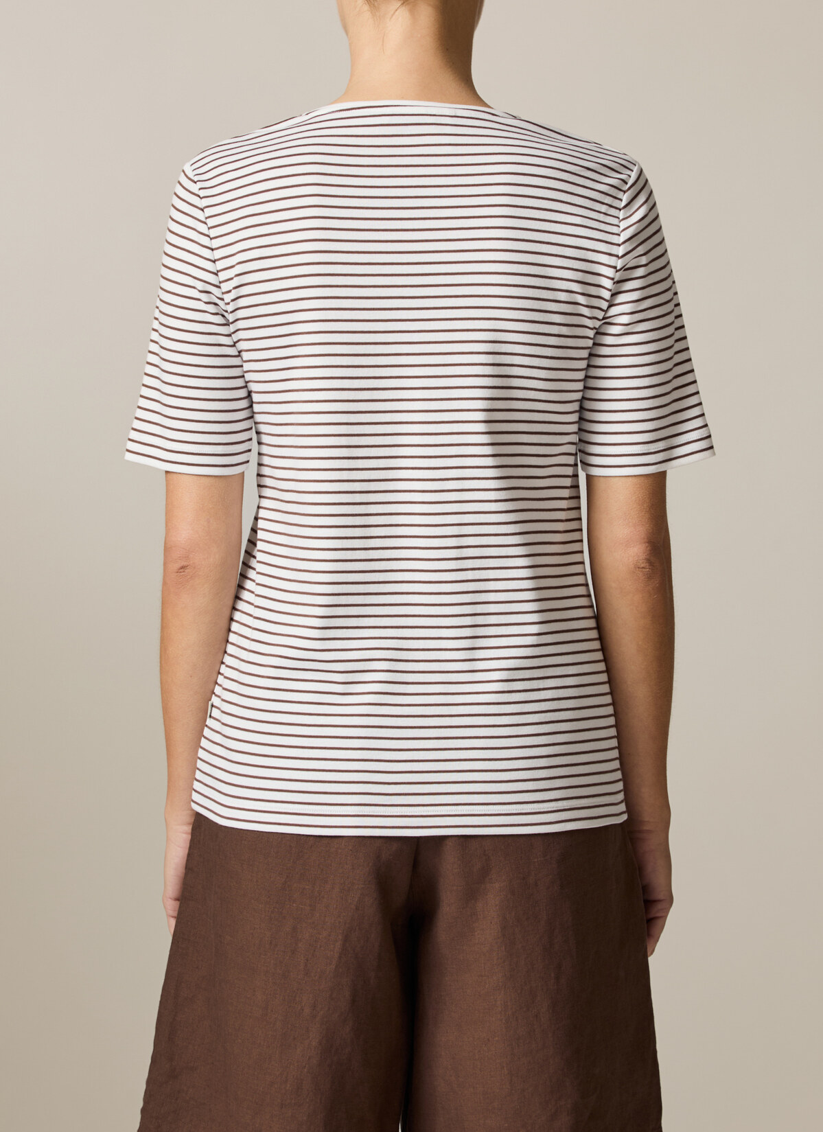 T-Shirt Rundhals 1/2 Arm, Dark Chocolate Rückansicht