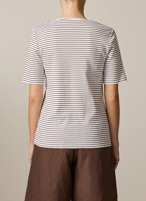 T-Shirt Rundhals 1/2 Arm Dark Chocolate Frontansicht