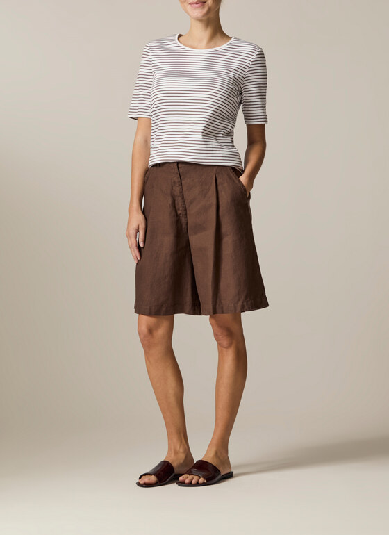 T-Shirt Rundhals 1/2 Arm Dark Chocolate Frontansicht
