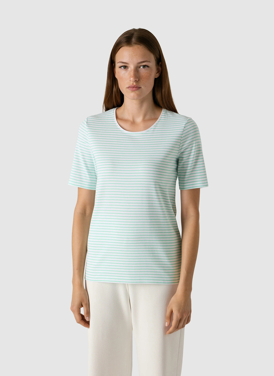 T-Shirt Rundhals 1/2 Arm Neptune Green Frontansicht