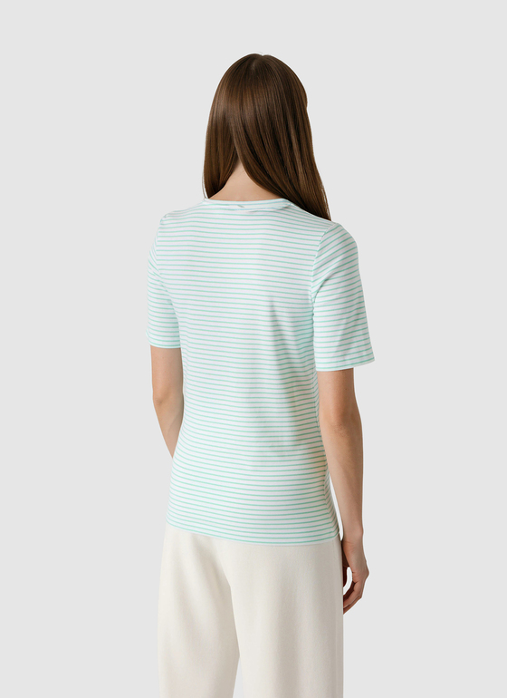 T-Shirt Rundhals 1/2 Arm Neptune Green Frontansicht