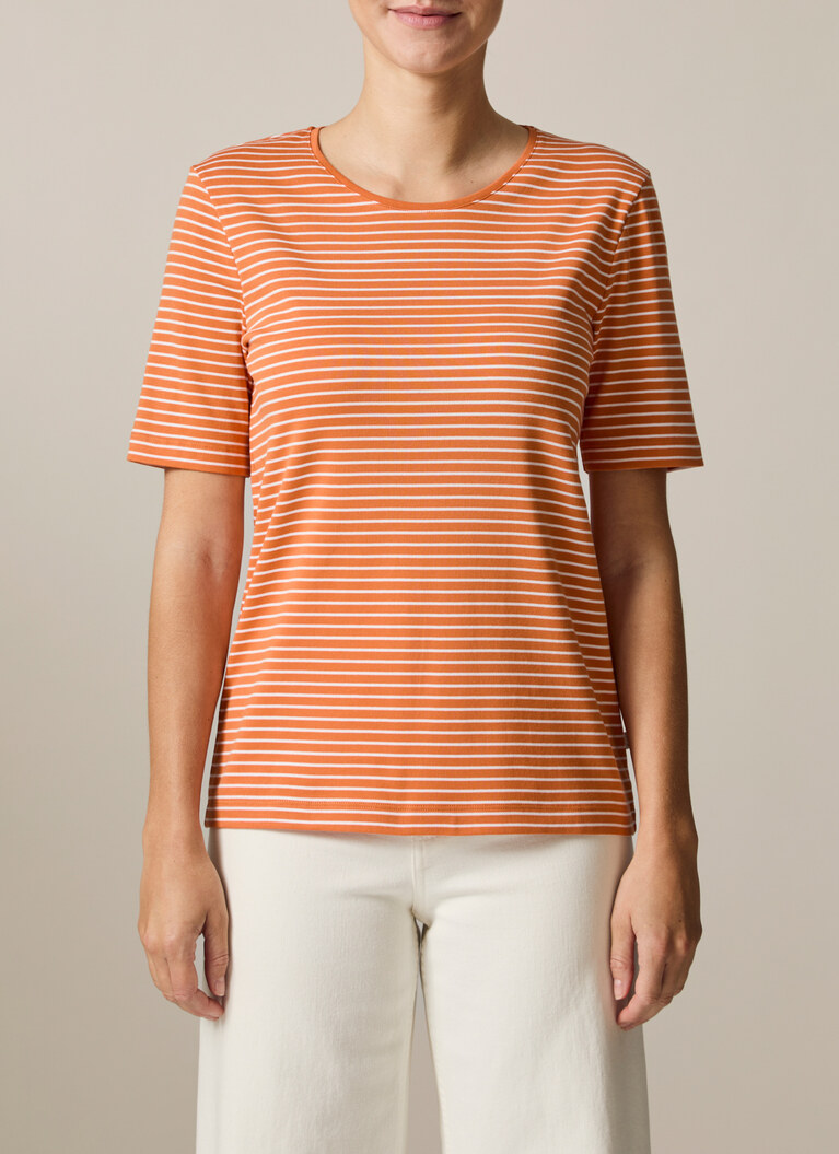 T-Shirt Rundhals 1/2 Arm, Mandarin Detailansicht 1