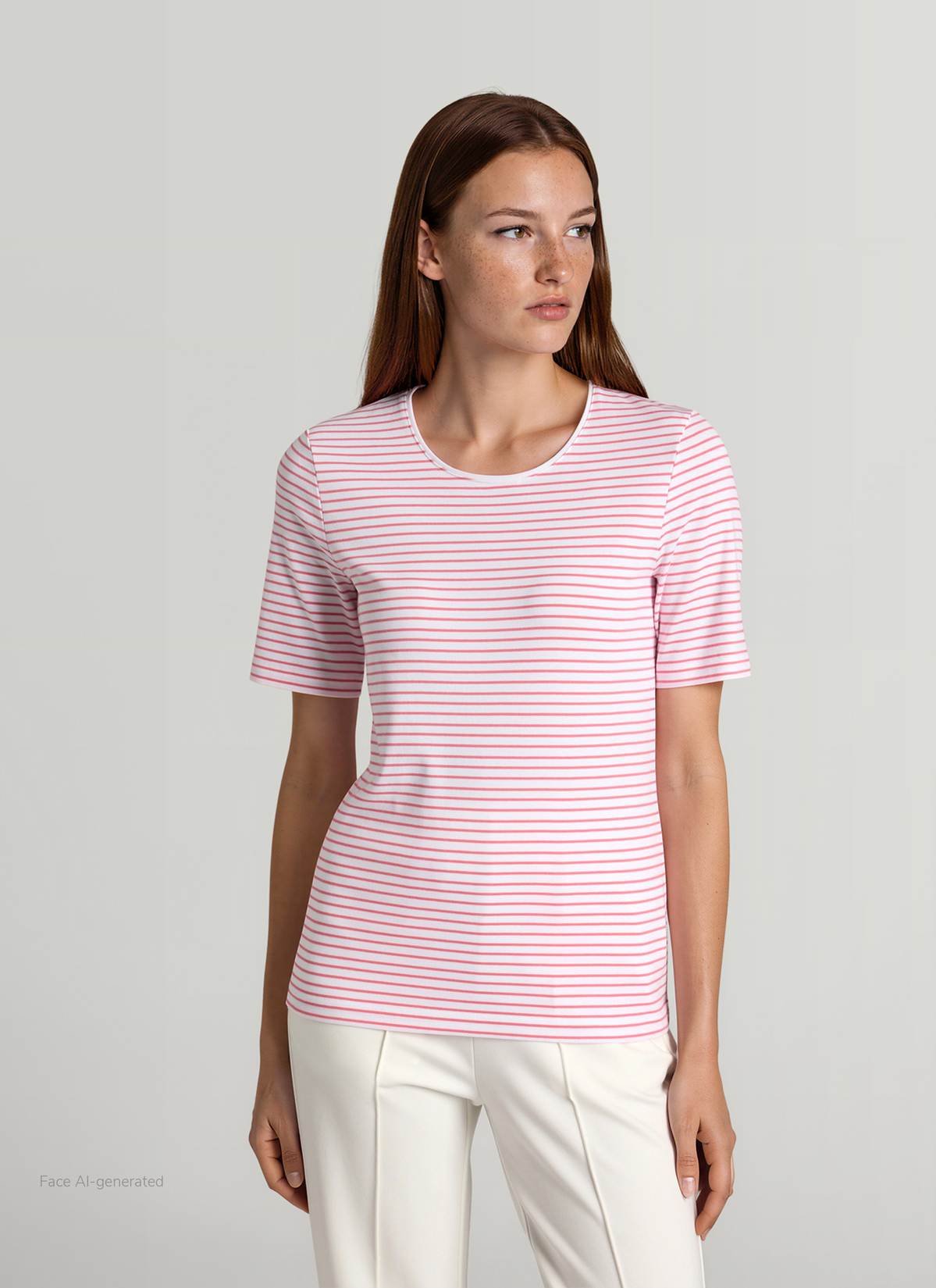 T-Shirt Rundhals 1/2 Arm, Desert Rose Detailansicht 2