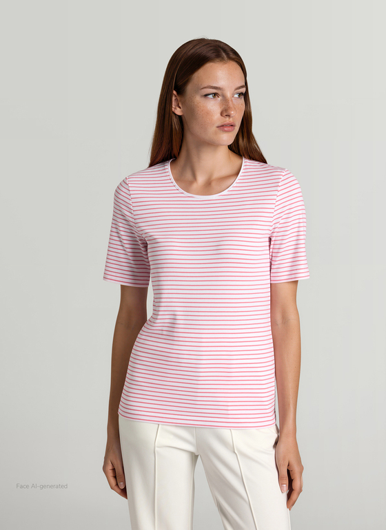 T-Shirt Rundhals 1/2 Arm Desert Rose Frontansicht