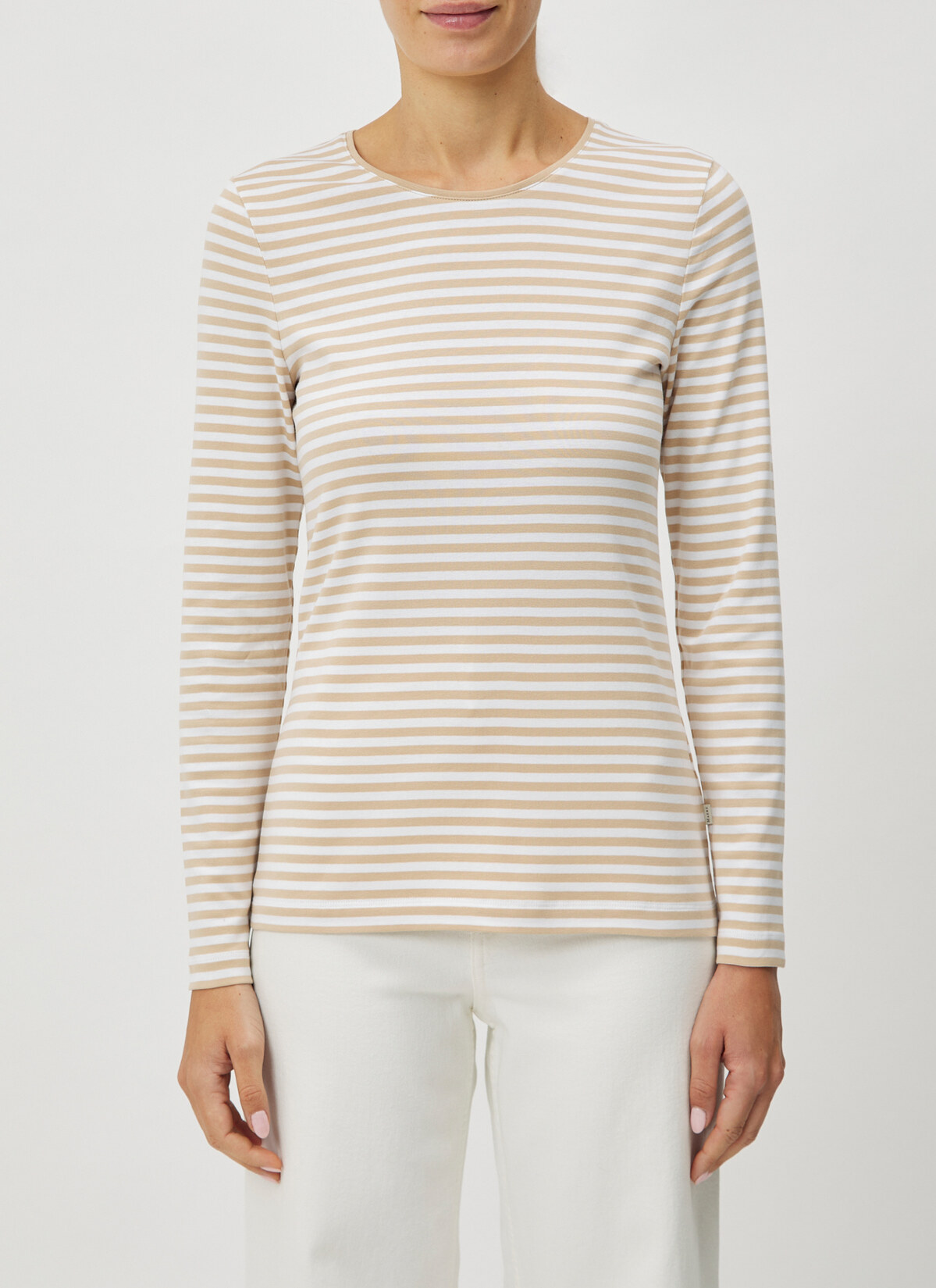 T-Shirt Rundhals, Sand Detailansicht 1