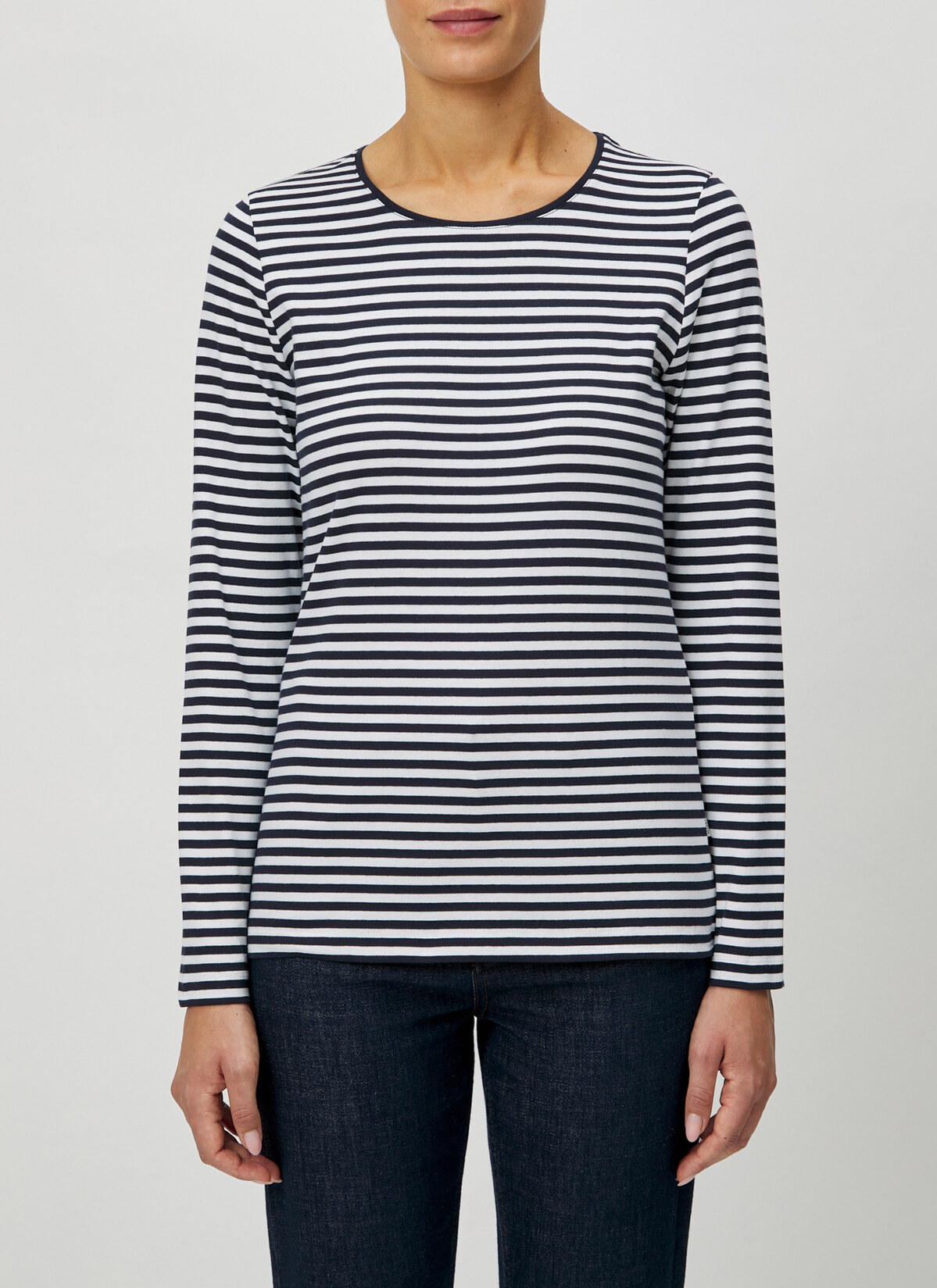 T-Shirt Rundhals, Navy Detailansicht 1