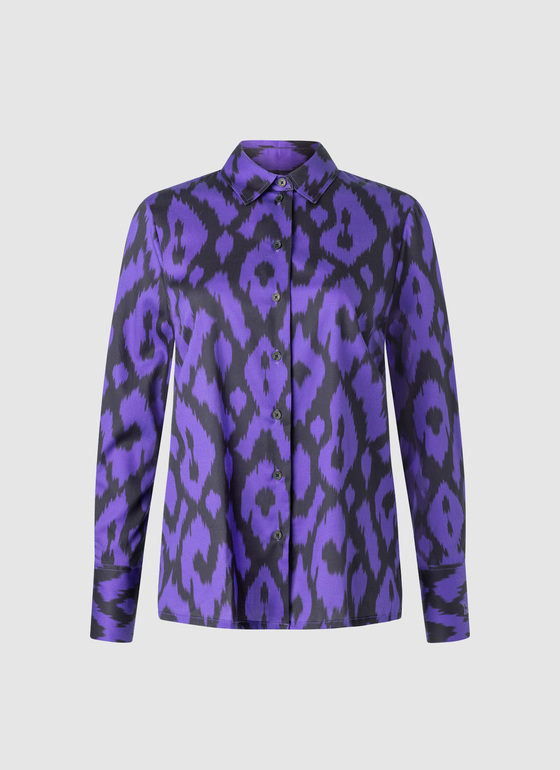 Bluse 1/1 Arm Dark Espresso Frontansicht