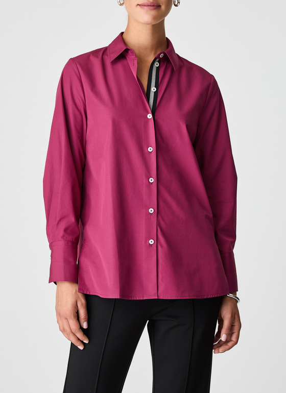 Bluse 1/1 Arm Bordeaux Frontansicht