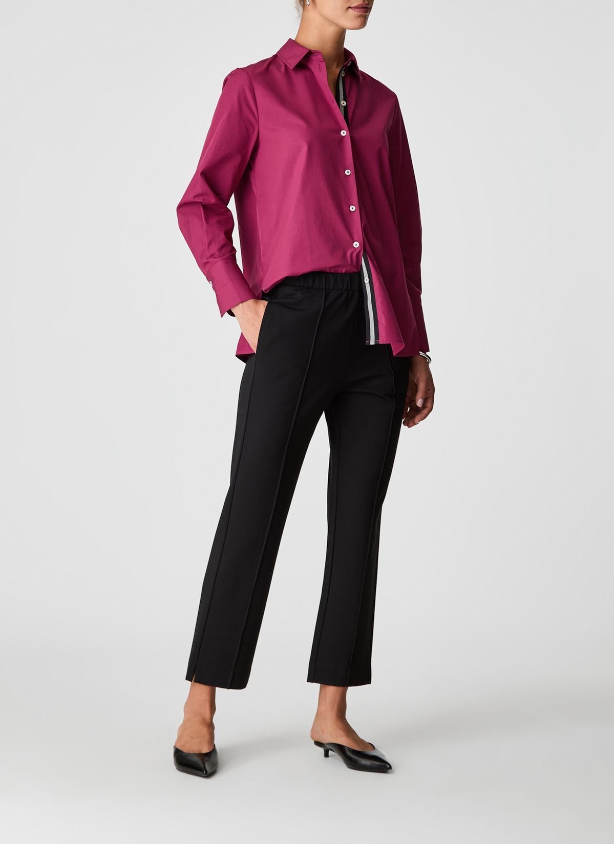 Bluse 1/1 Arm, Bordeaux Detailansicht 1