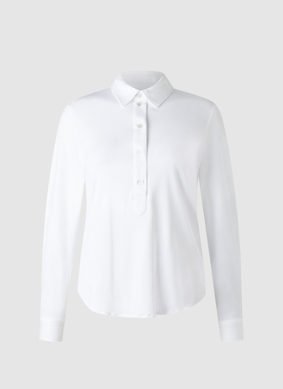 Bluse 1/1 Arm Pure White Frontansicht