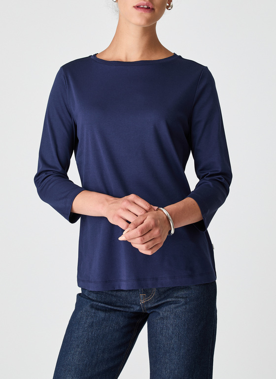 Longsleeve Rundhals 3/4 Arm Bright Night Frontansicht