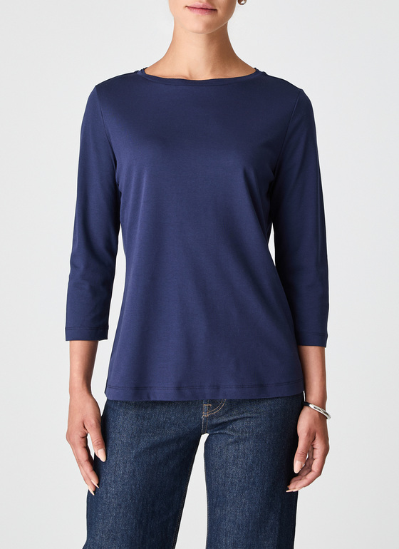 Longsleeve Rundhals 3/4 Arm Bright Night Frontansicht