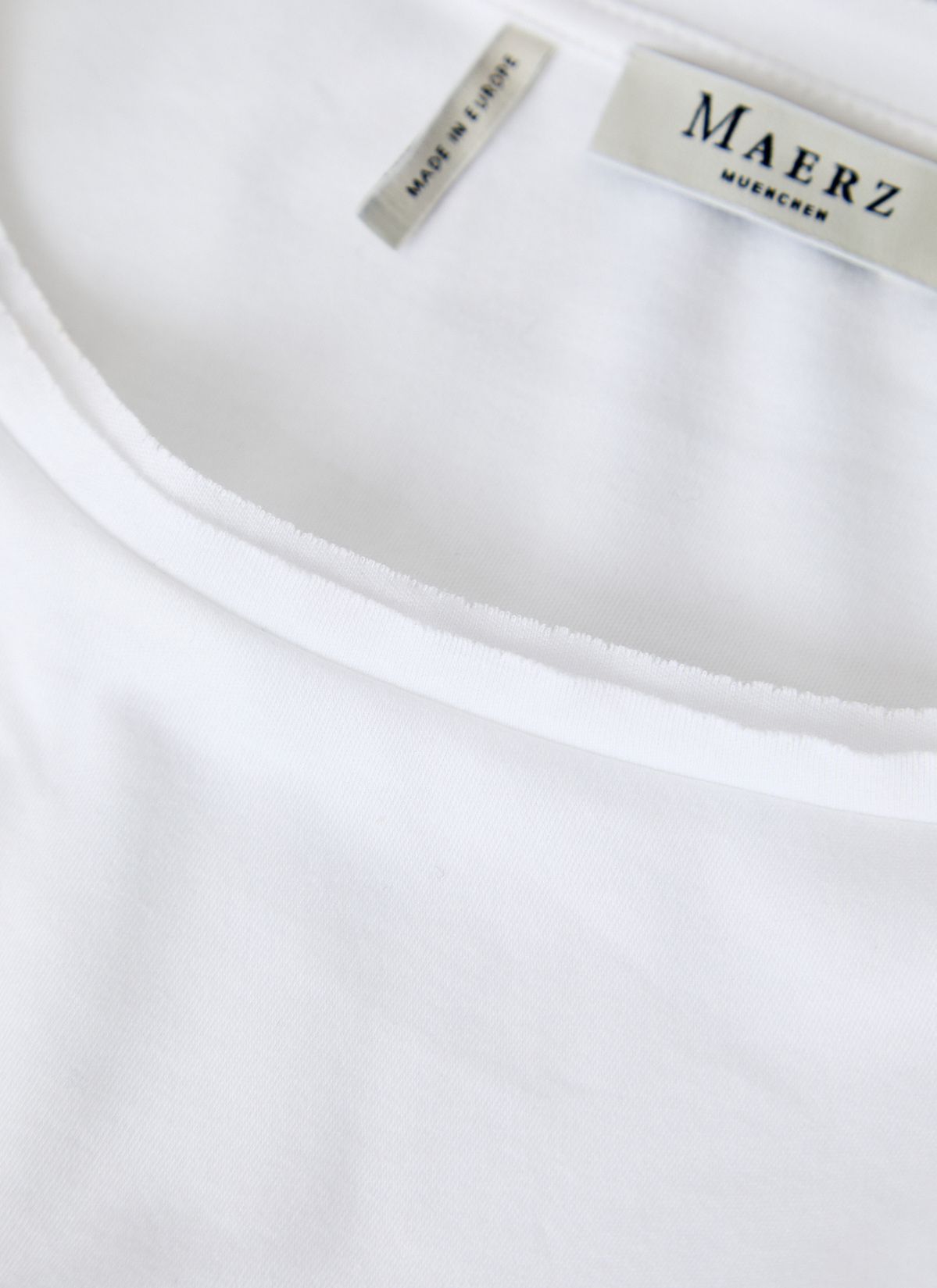 Longsleeve Rundhals 3/4 Arm, Pure White 
