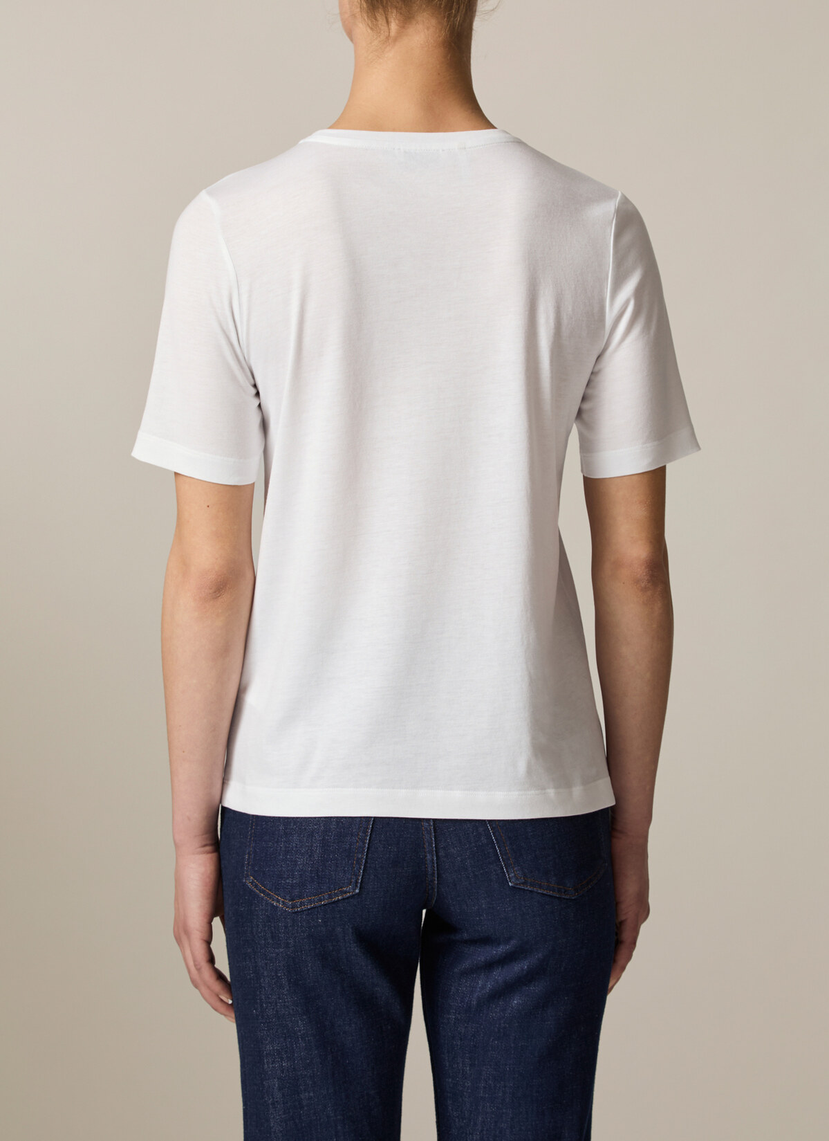 T-Shirt Rundhals 1/2 Arm, Mystic Blue Rückansicht