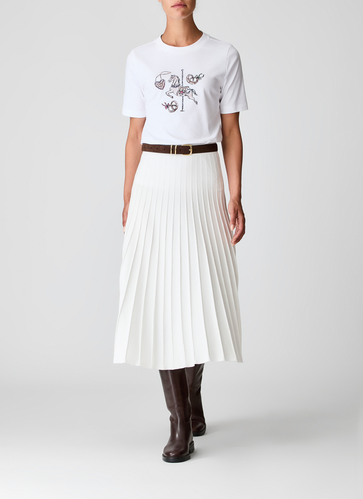 T-Shirt 1/2 Arm, Pastel Peach Frontansicht