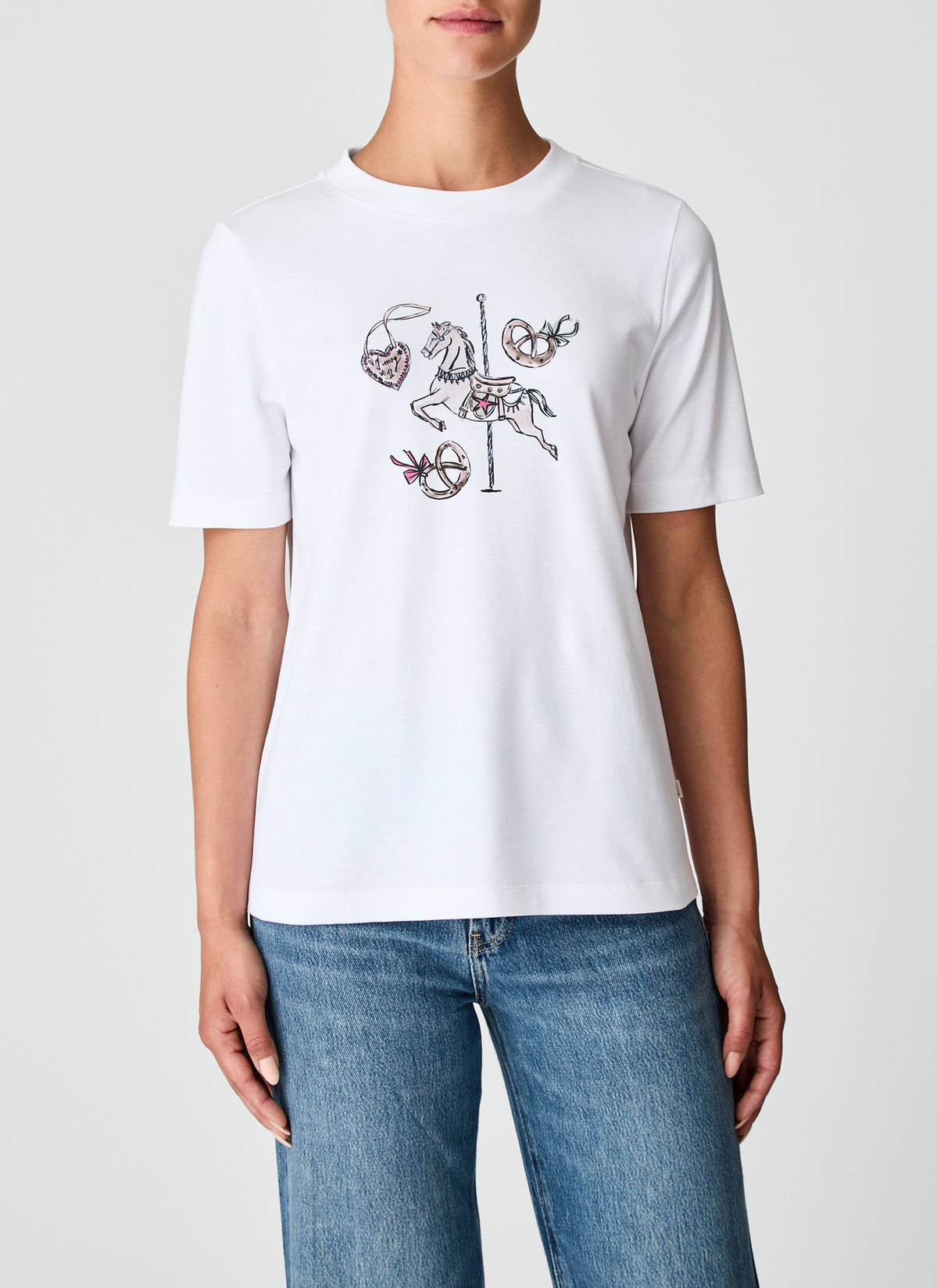 T-Shirt 1/2 Arm, Pastel Peach Detailansicht 1