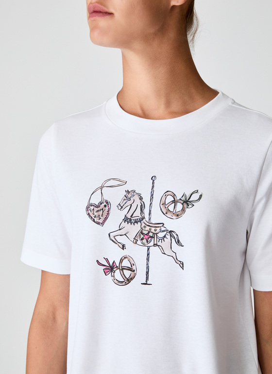 T-Shirt 1/2 Arm Pastel Peach Frontansicht