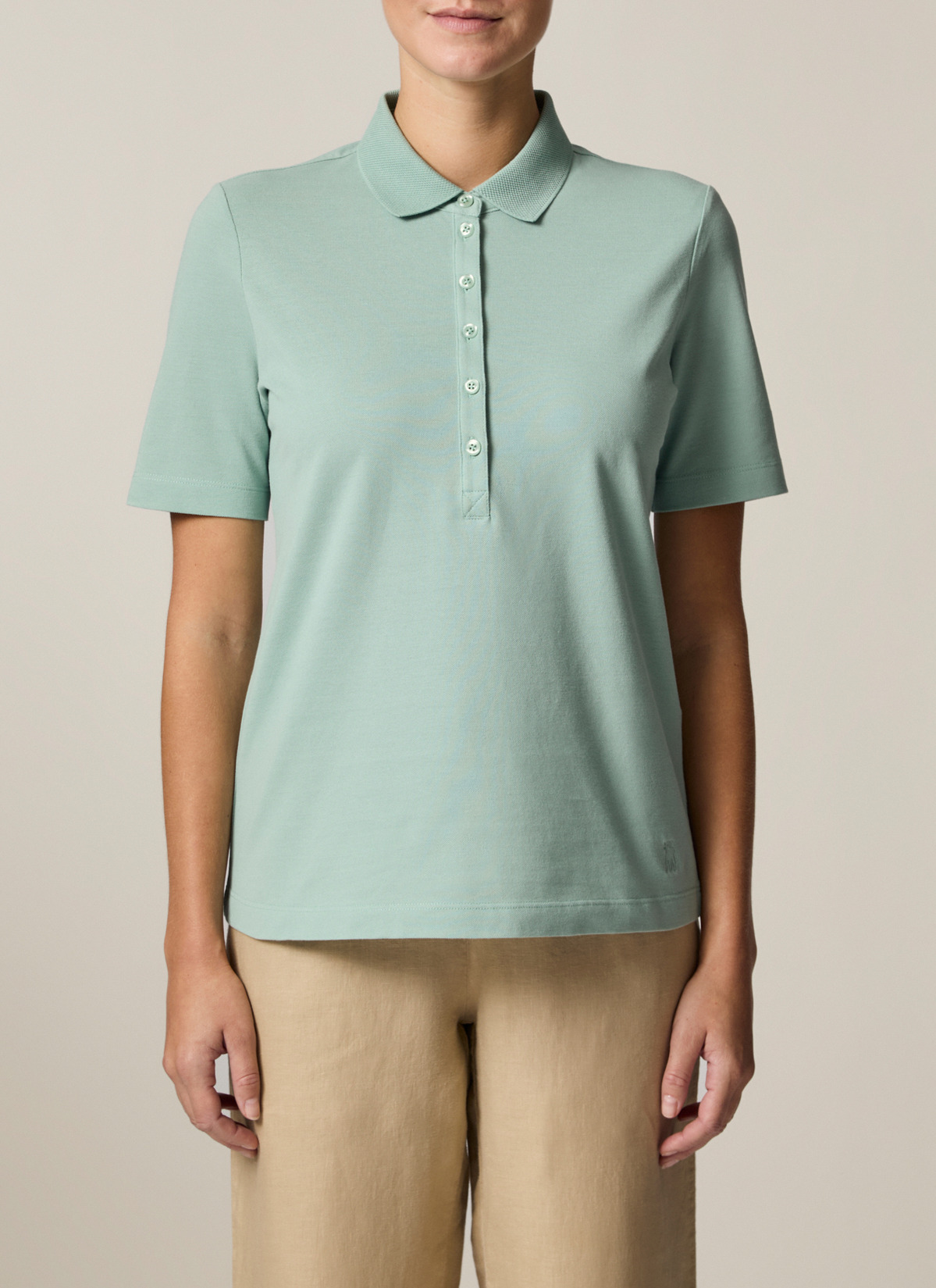 Bluse 1/1 Arm, Light Aqua Frontansicht