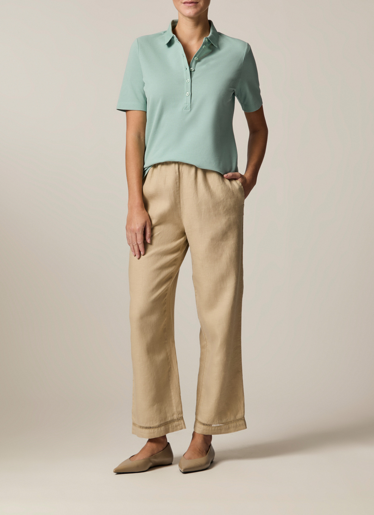 Bluse 1/1 Arm, Light Aqua Detailansicht 2