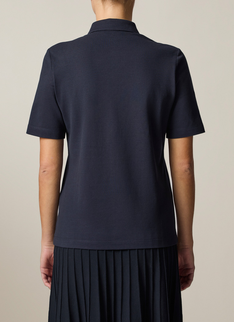 Bluse 1/1 Arm, Navy Rückansicht