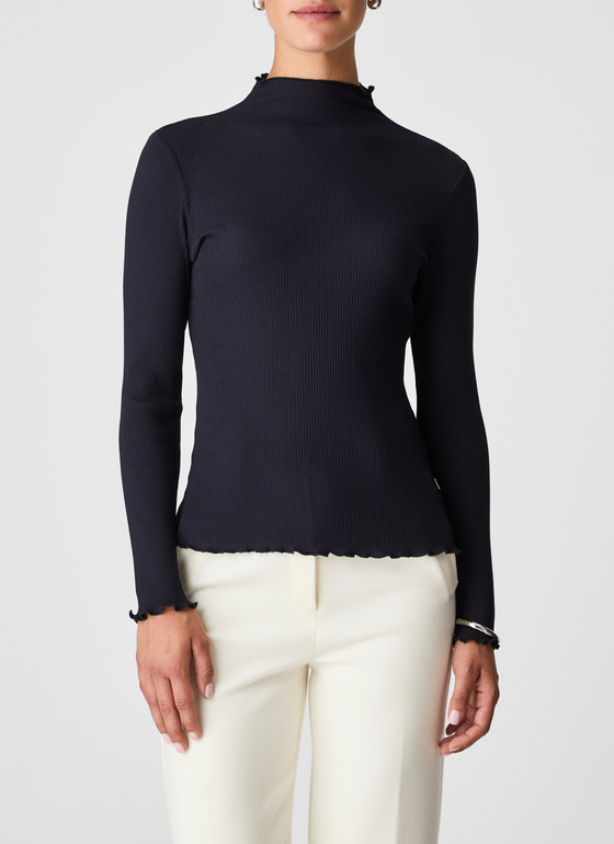 Longsleeve 1/1 Arm Navy Frontansicht