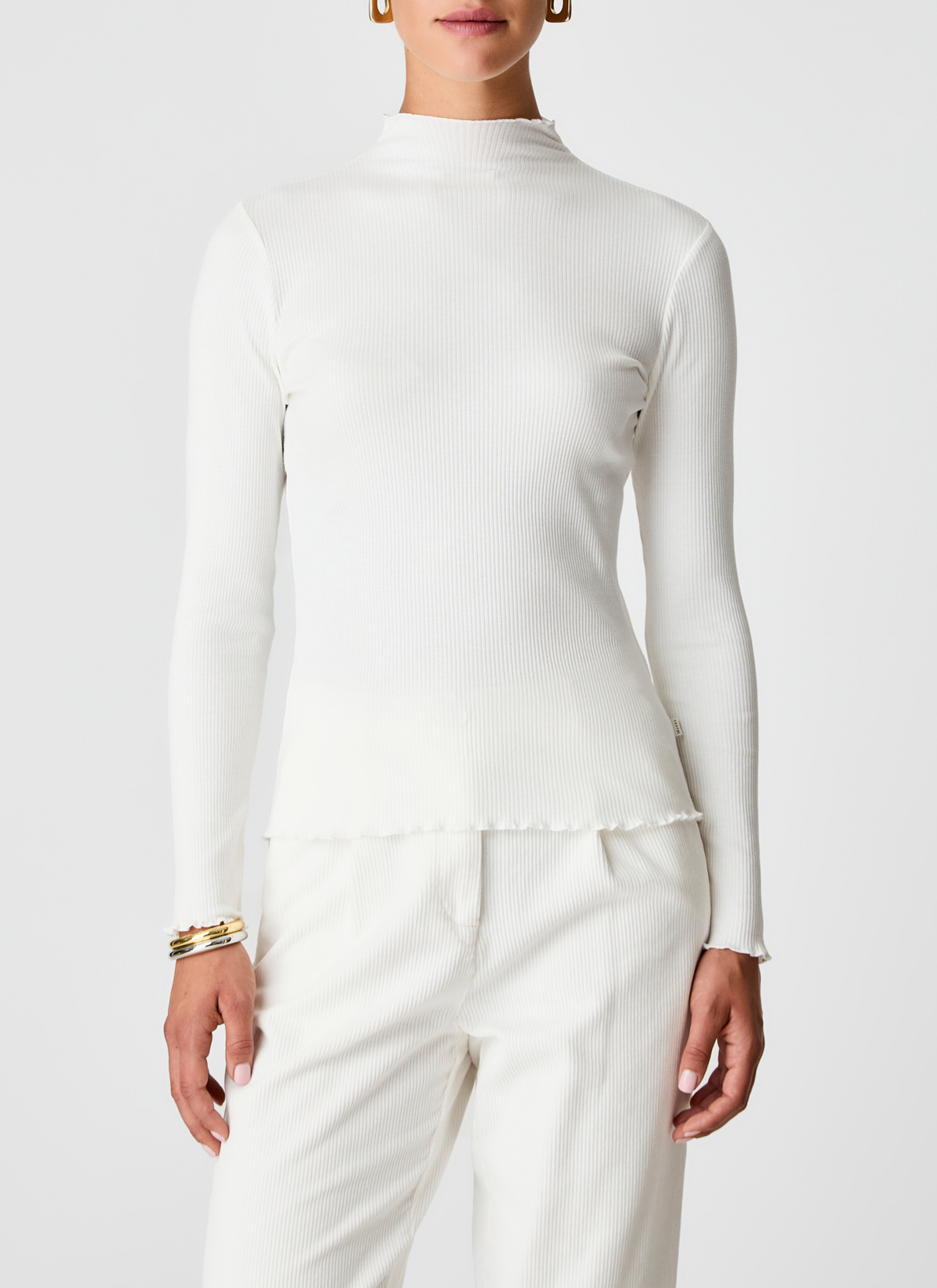 Longsleeve 1/1 Arm, New White Frontansicht