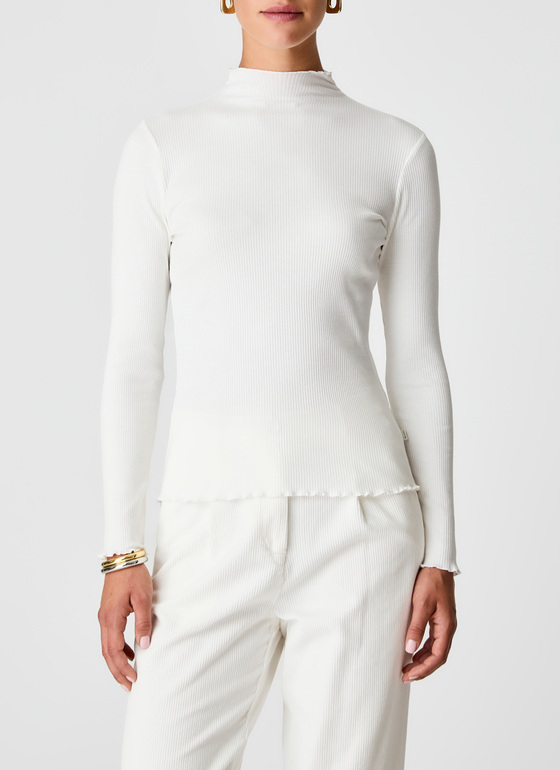 Longsleeve 1/1 Arm New White Frontansicht