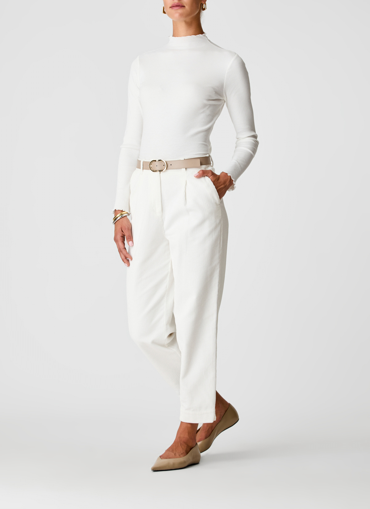 Longsleeve 1/1 Arm, New White Detailansicht 2
