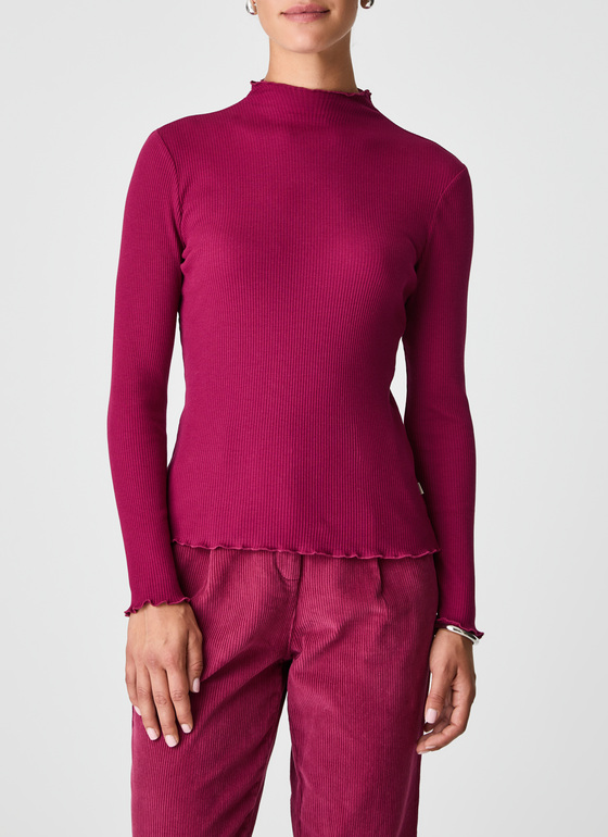 Longsleeve 1/1 Arm Bordeaux Frontansicht