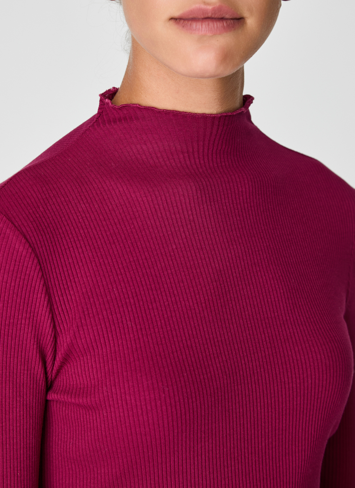 Longsleeve 1/1 Arm, Bordeaux Detailansicht 1