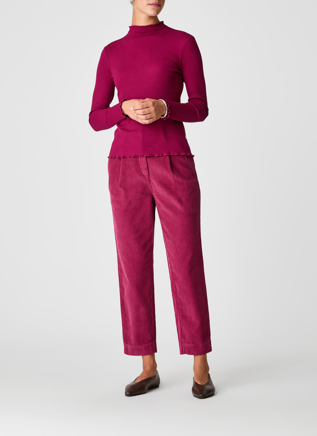 Longsleeve 1/1 Arm, Bordeaux Detailansicht 2