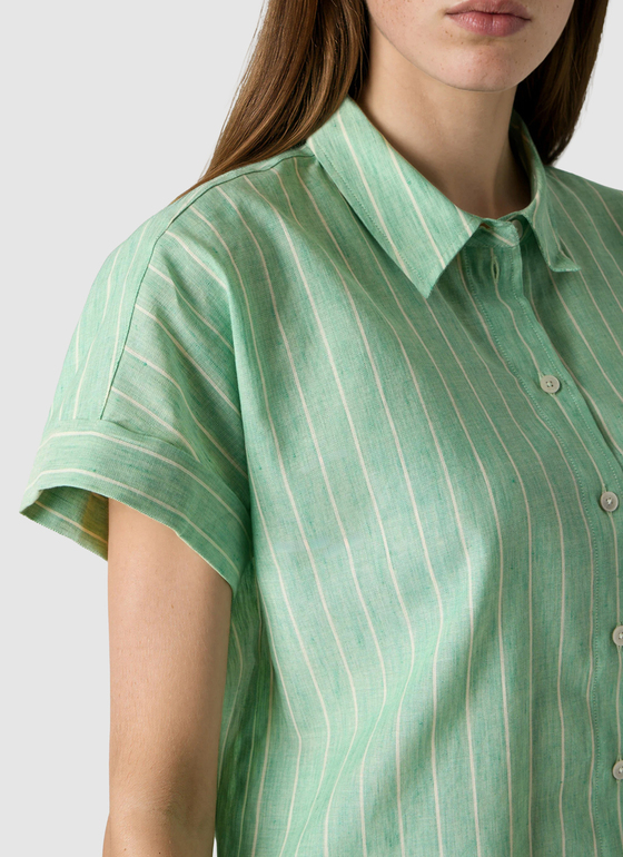 Bluse 1/2 Arm Jade Green Frontansicht