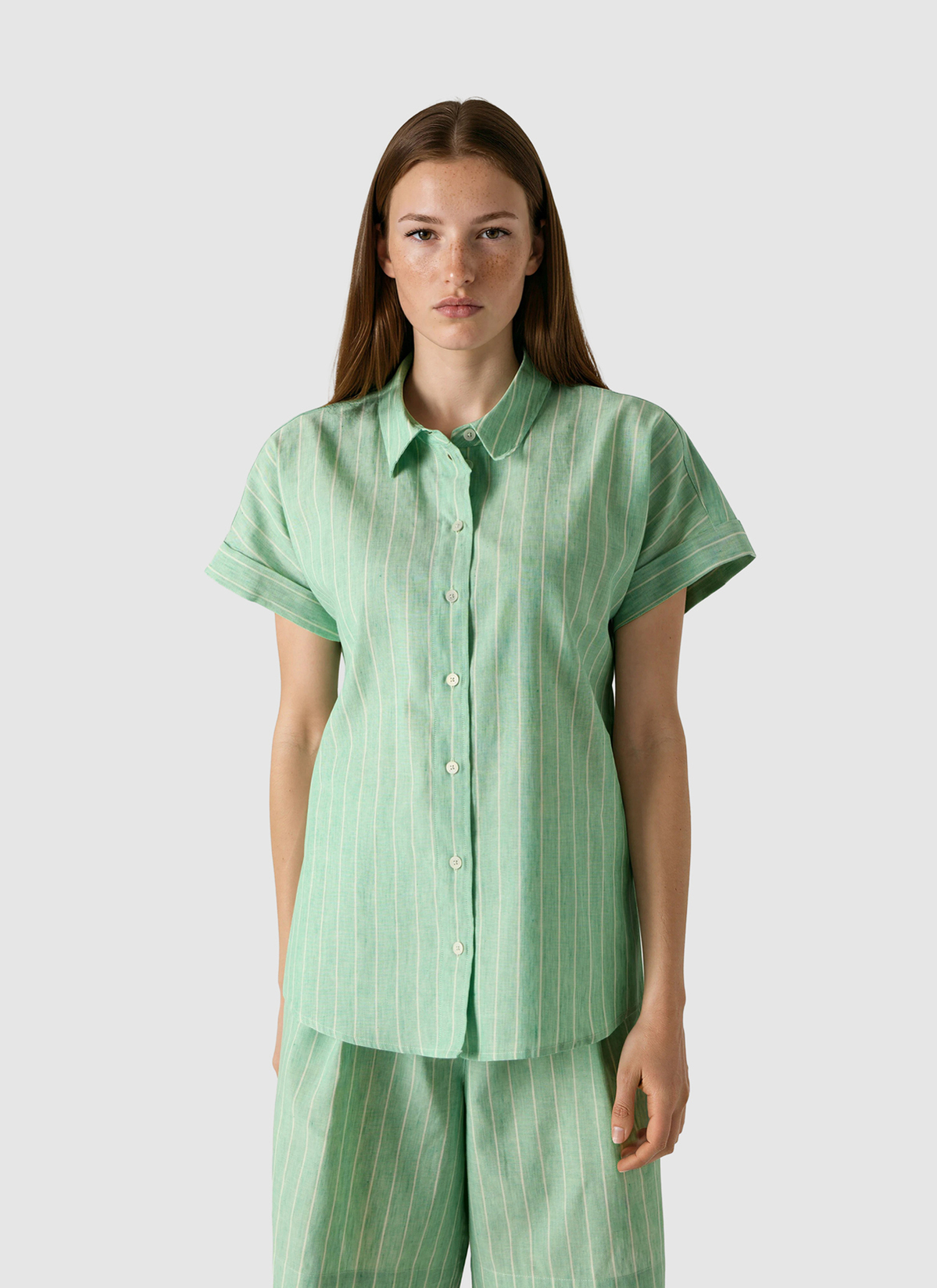 Bluse 1/2 Arm, Jade Green Detailansicht 2