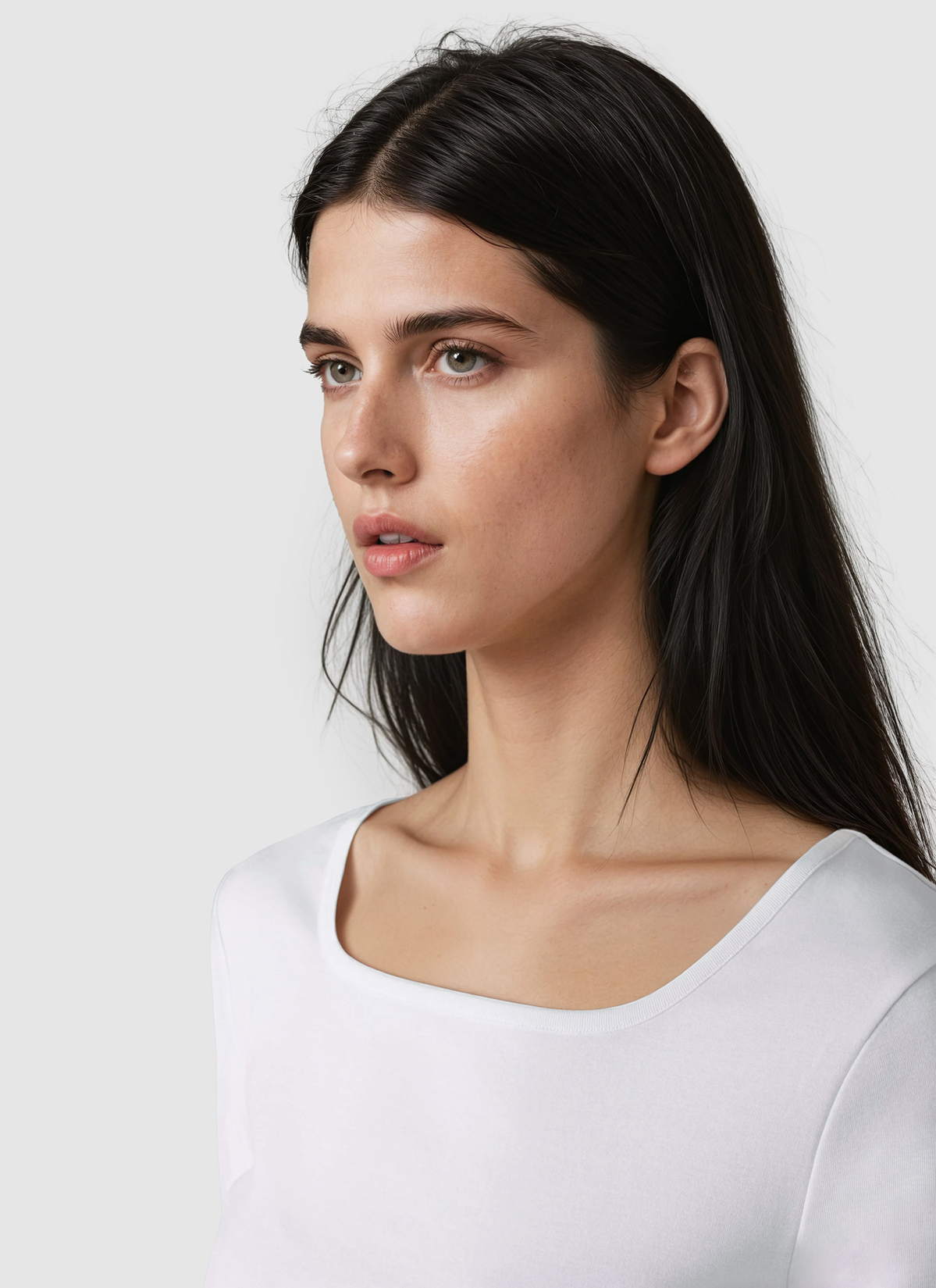 Longsleeve 1/1 Arm, Pure White Detailansicht 1