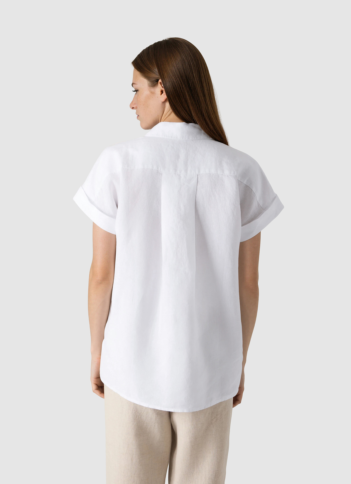 Bluse 1/2 Arm, Pure White Rückansicht