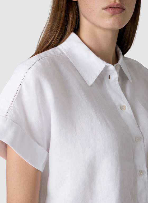 Bluse 1/2 Arm Pure White Frontansicht