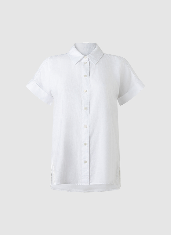 Bluse 1/2 Arm Pure White Frontansicht